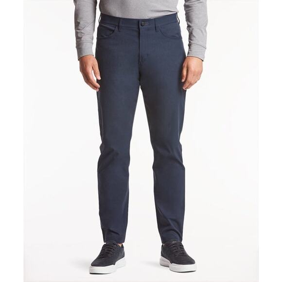 Public Rec Dealmaker 5 Pocket Pants Men 33x28 Navy Blue Stretch Work Golf Office - Picture 3 of 14